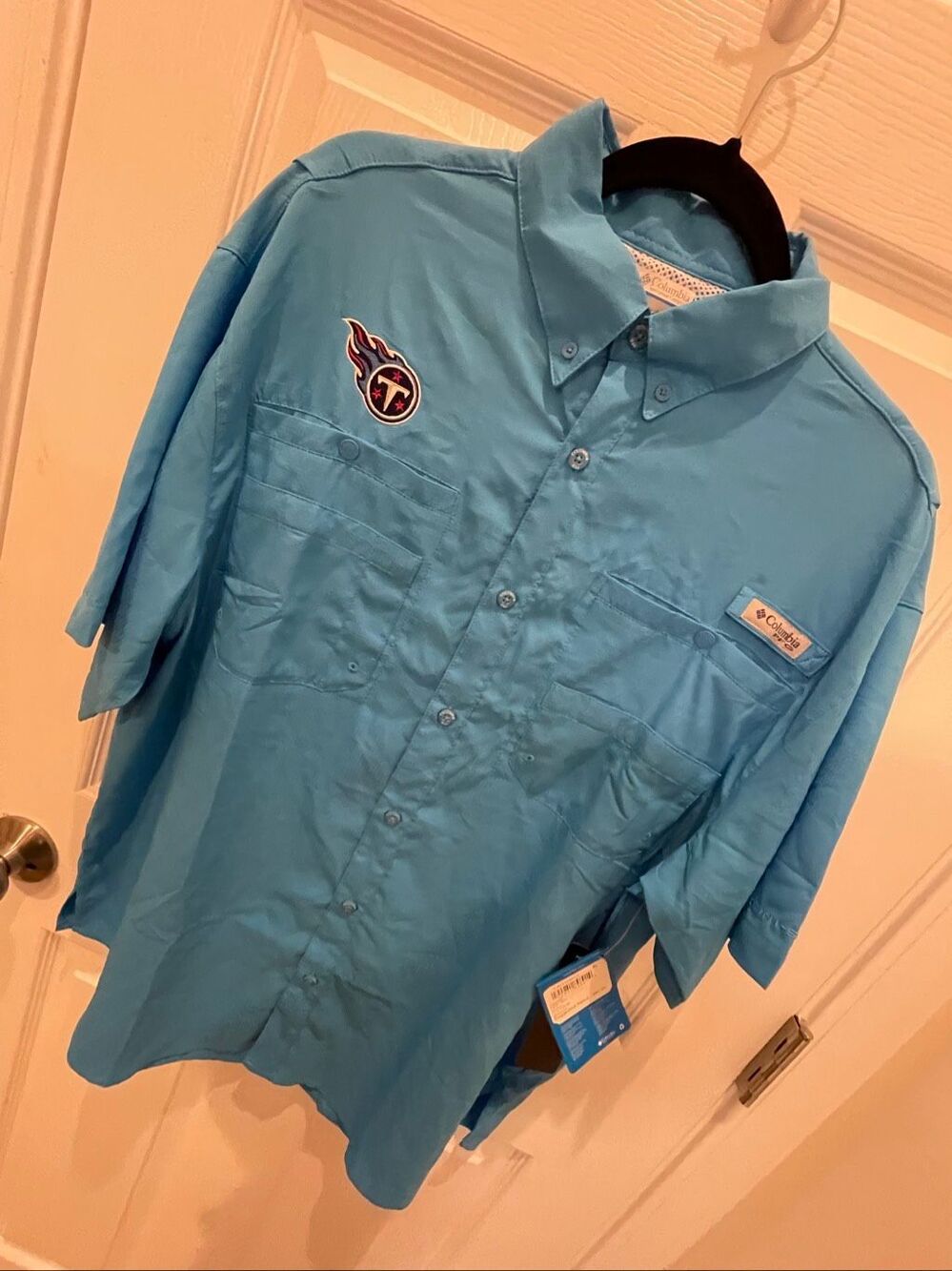 Columbia PFG Tamiami Tennessee Titans Shirt Men’s Medium Blue NWT